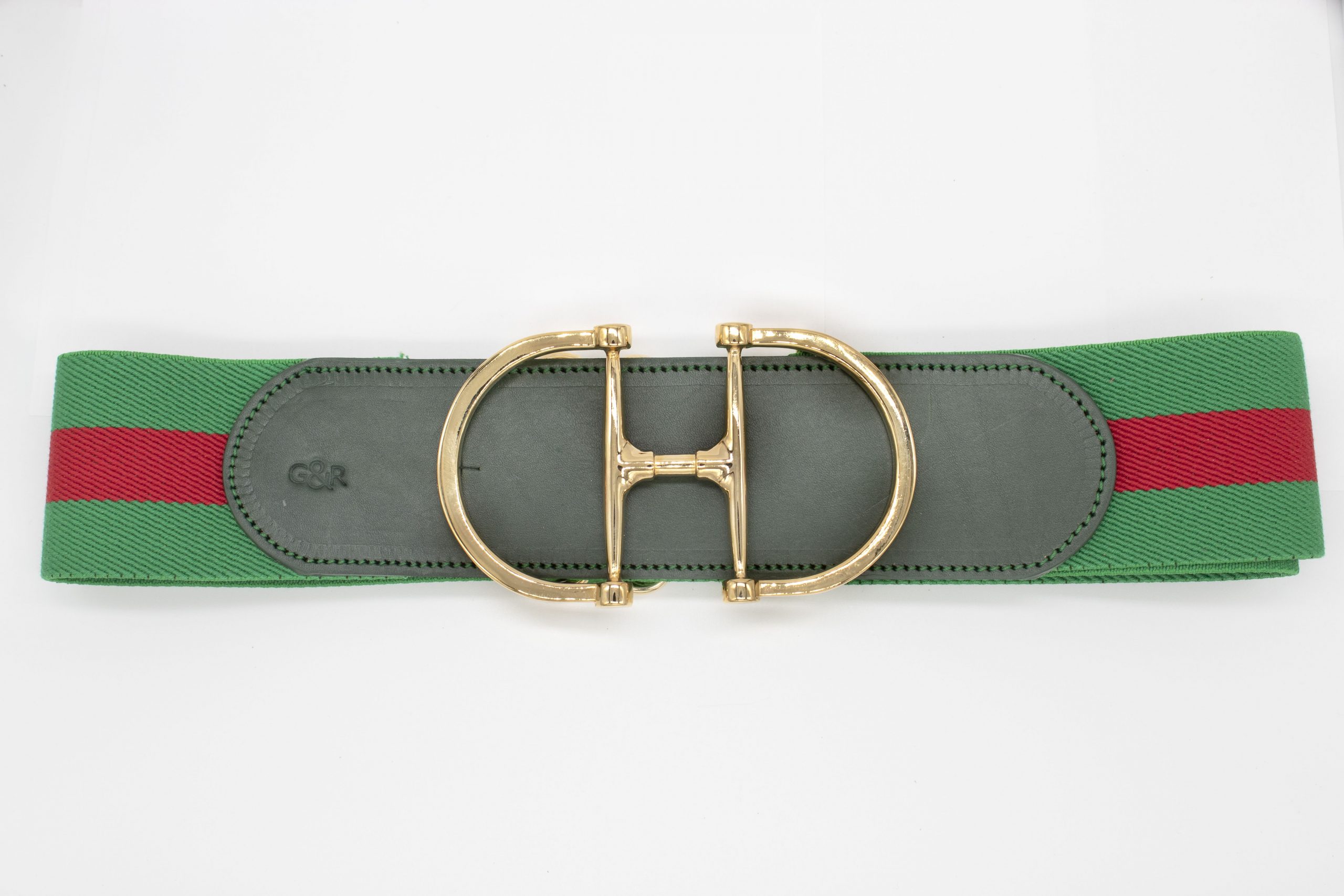 Cinturon Bite xl elastic verde-rojo-oro